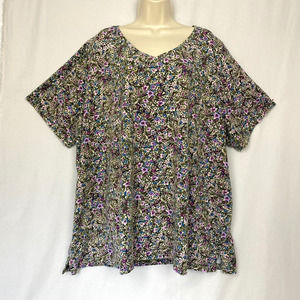Isaac Mizrahi Multicolor Floral Blouse